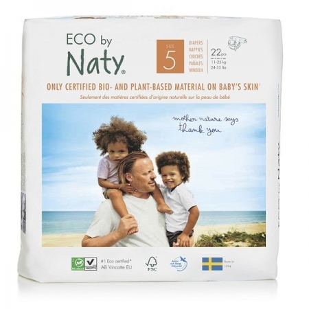 NATY EKO Pieluchy jednorazowe no.5, 11-25 kg, 22 szt EKO